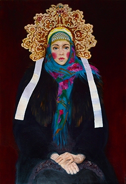 Русская красавица. Медиумы: холст, масло.  
 110x75 см. 2023 г./ Russian beauty. Medium: canvas, oil.
 110x75 cm. 2023